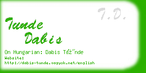 tunde dabis business card